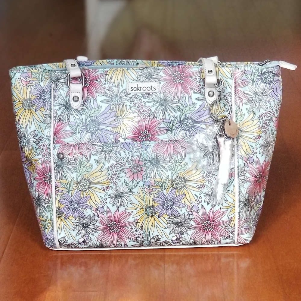 Sakroots Metro Tote - Pastel Flower Garden